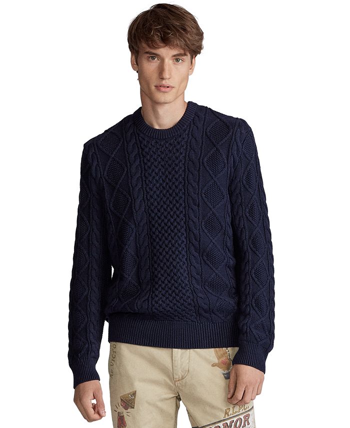 Polo Ralph Lauren Men's Cotton Long Sleeve Sweater & Reviews - Sweaters -  Men - Macy's