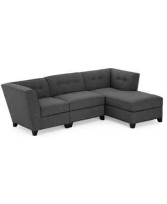 Furniture CLOSEOUT! Harper Fabric 3-Piece Modular Sectional Sofa with Chaise, Created for Macy's