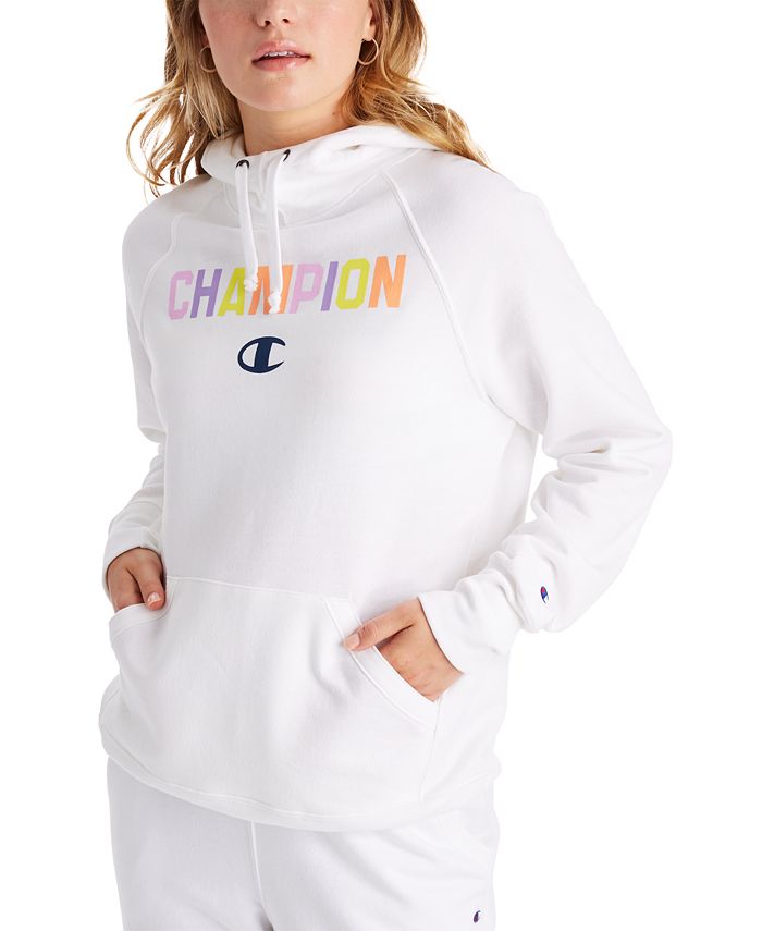 Champion Women's Powerblend Logo Hoodie - Macy's