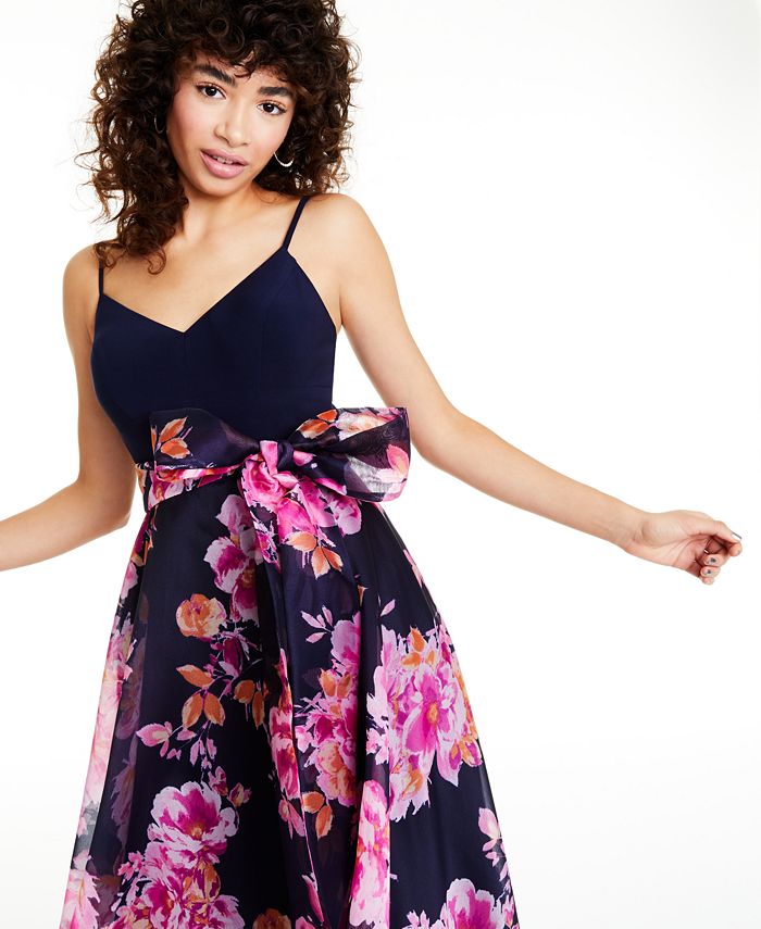 eliza j 3d floral embellished gown