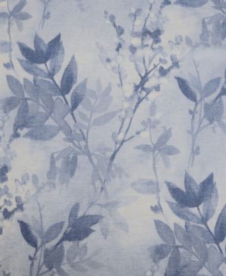 Hilary Watercolor Floral Linen Blend Semi-Sheer Rod Pocket Curtain Panel