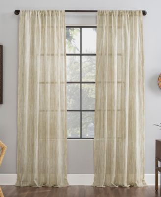 Archaeo Bamboo Stripe 50" X 96" Sheer Curtain Panel - Macy's