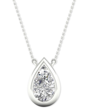 image of Diamond Pear Solitaire Bezel 18
