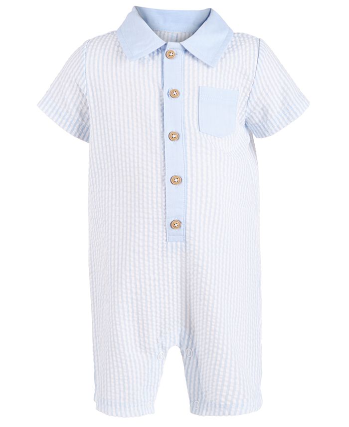 First Impressions Baby Boys Striped Seersucker Cotton Sunsuit, Created ...