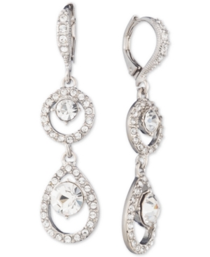 image of Givenchy Crystal Double Drop Earrings