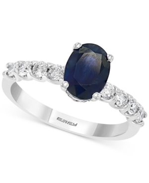 image of Effy Sapphire (1-3/8 ct. t.w.) & Diamond (3/8 ct. t.w.) in 14k White Gold