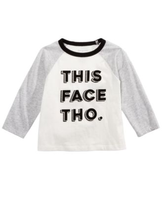 First Impressions - Baby Boys This Face-Print T-Shirt