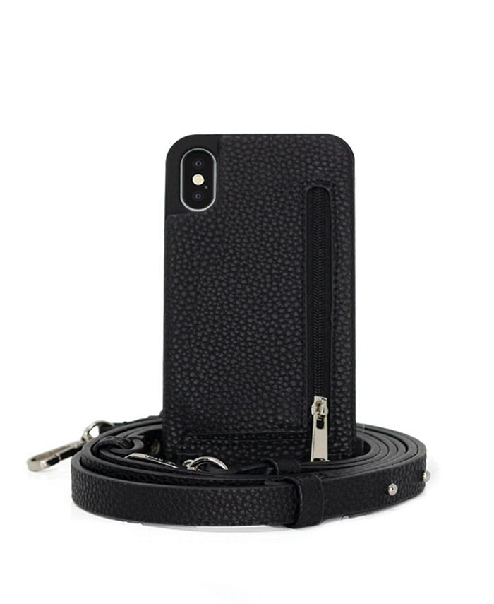 LAMEEKU iPhone 8 Plus Wallet Case, iPhone 7 Plus Card Holder Leather Case with Wrist Chain Crossbody Strap Zipper Case Compatible with iPhone 7 Plus