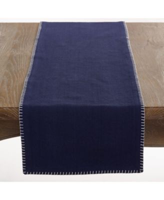 Celena Collection Whip Stitched Design Cotton Table Runner