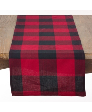 Saro Lifestyle Cotton Table Runner with Buffalo Plaid Pattern 16