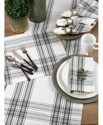 Cotton Plaid Design Table Runner