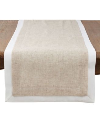 Double Layer Table Runner with Thick Border Design