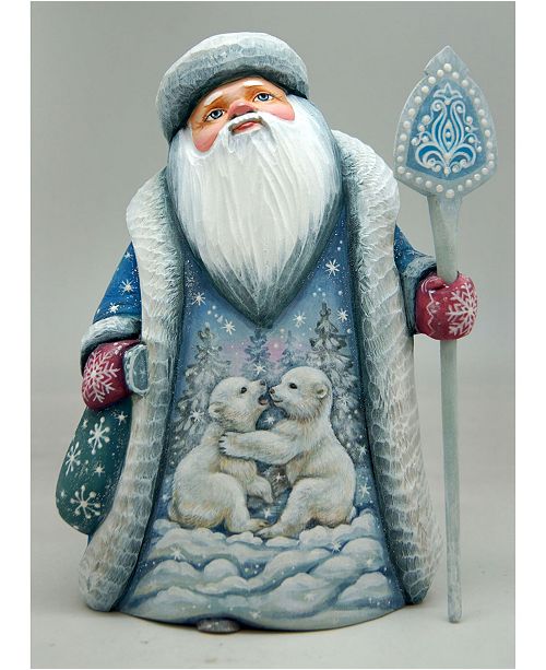 G Debrekht Woodcarved Playful Bears Santa Figurine Reviews All