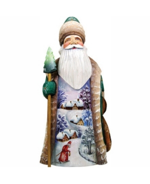 G.debrekht Woodcarved First Light Santa Figurine In Multi
