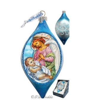 G.debrekht Angelic Touch Drop Glass Ornament In Multi