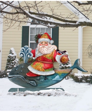 Designocracy Whale Tail Free Standing Garden Decor In Multi