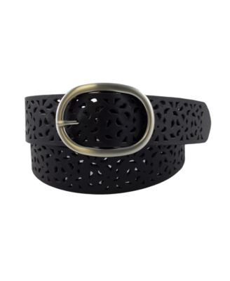 Fashion Focus - Accessories Continuous Perf Leather Jean Belt