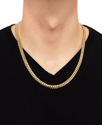 Cuban Link 22" Chain Necklace in 18k Gold-Plated Sterling Silver