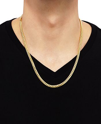 nkjegol Cuban Chain Necklaces Silver/Gold Cuban Link Chains Mens