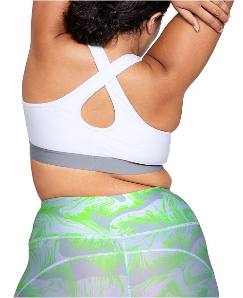 Under Armour Plus Size Armour® Mid Crossback Sports Bra And Reviews Activewear Plus Sizes Macys 