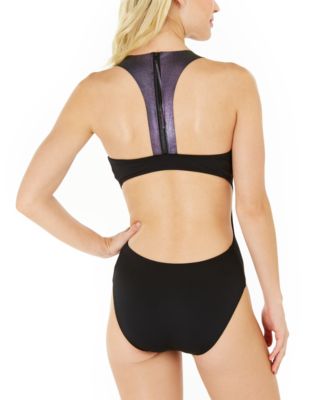 nike metallic racerback swimsuit