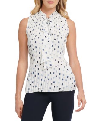 macys polka dot blouse