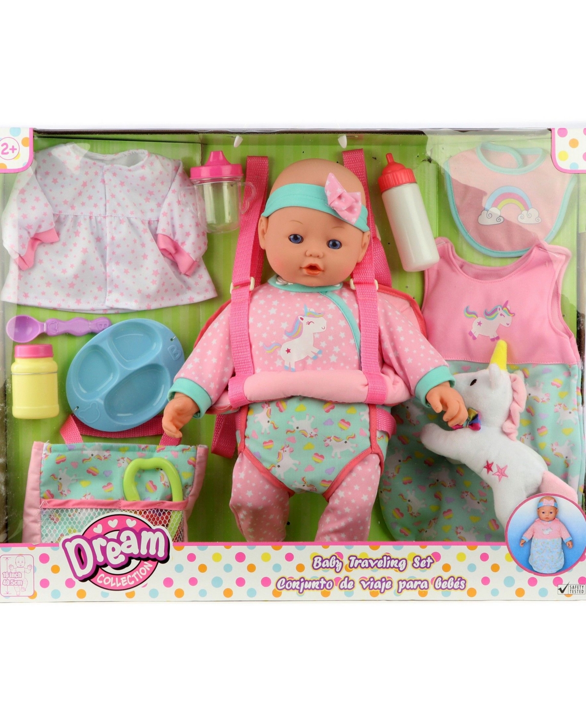 Redbox Dream Collection 16" Baby Doll Travelling Set In Multi