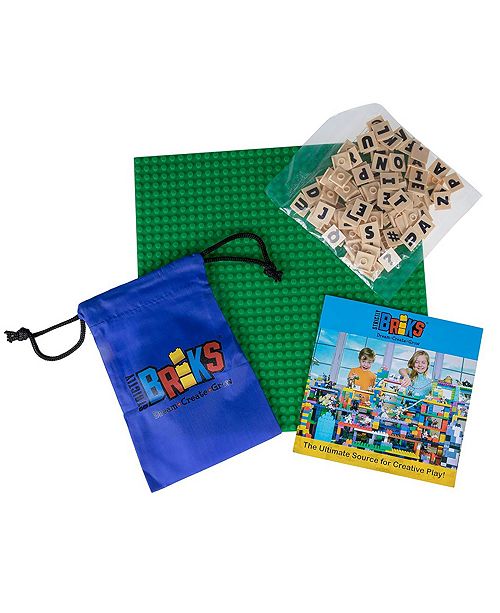 Strictly Briks Alphabriks Construction Building Set 100 Letter Tiles And 1 Stackable Baseplate Reviews Home Macy S