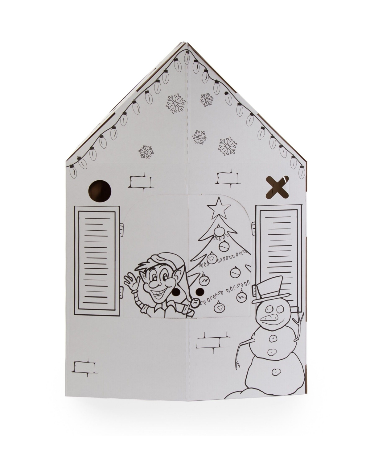 Easy Playhouse Holiday Cottage Cardboard Playhouse In Multi