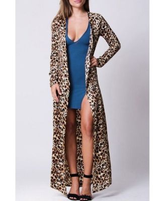 long leopard duster