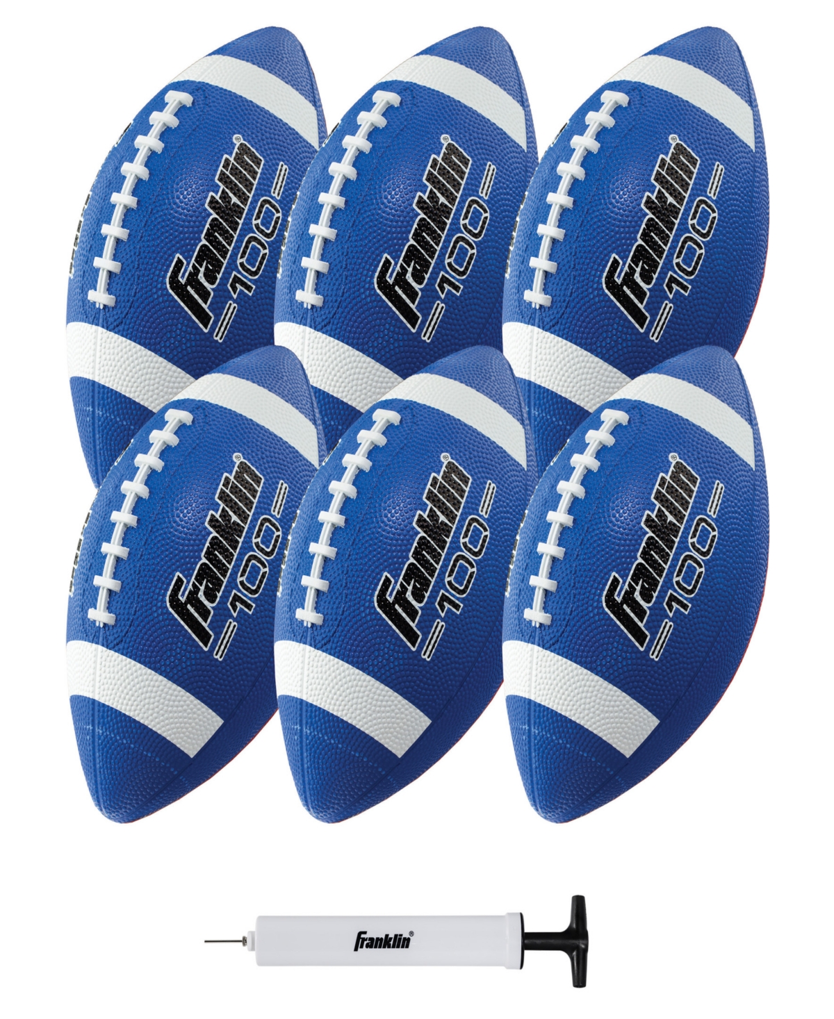Franklin Sports Junior Rubber Football Set In Blue,white