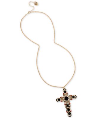 betsey johnson cross necklace