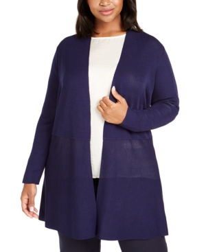 Anne Klein Plus Size Open-Front Cardigan