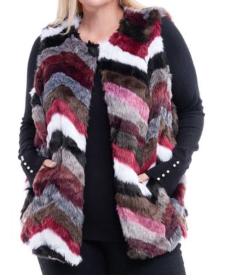 plus size fuzzy vest