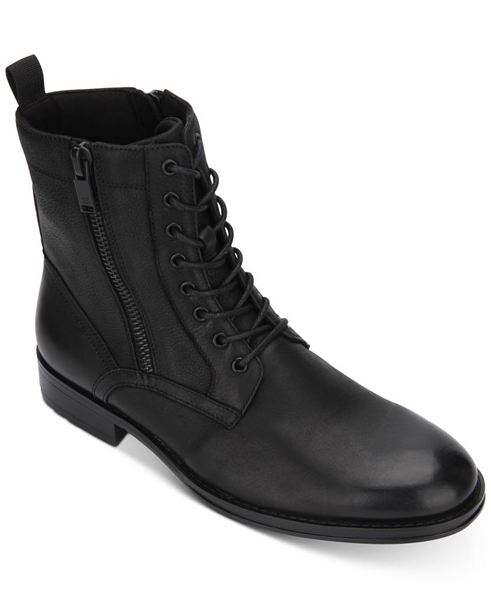 Kenneth Cole New York Men's Hugh Leather Combat Boots - Macy's