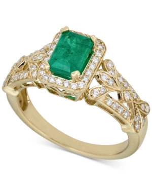 image of Sapphire (1-1/4 ct. t.w.) & Diamond (1/3 ct. t.w.) Ring in 14k White Gold (Also in Tanzanite & Emerald)