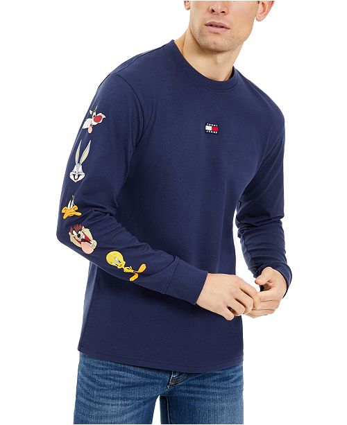 Tommy Hilfiger Men S Looney Tunes Character Long Sleeve T Shirt