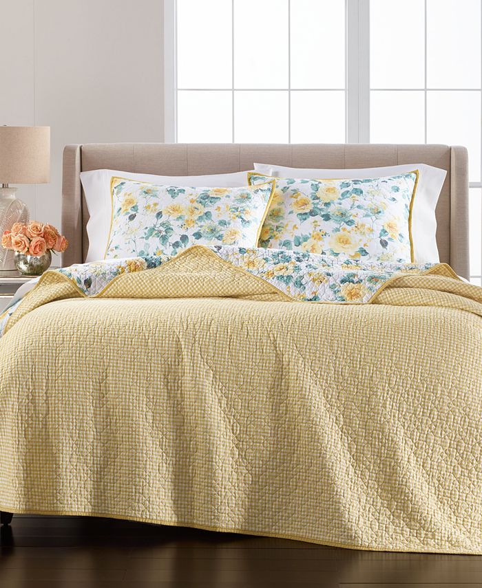 Martha Stewart Collection Garden Floral Twin/Twin XL Quilt, Created for