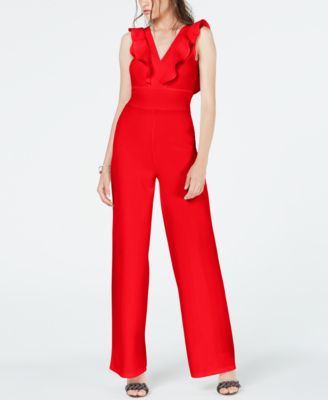 macys jumpsuit red