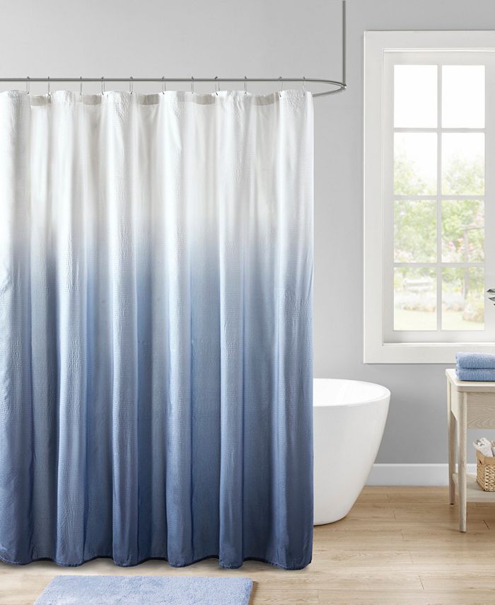 Madison Park Ara Ombre Printed Seersucker Shower Curtain Macy's