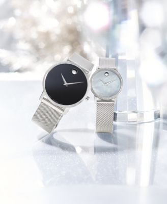 Unisex Swiss Museum Classic Stainless Steel Mesh Bracelet Watch 40mm