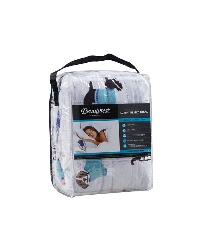 Beautyrest Novelty Electric Plush Throw, 60" x 70" Macy's