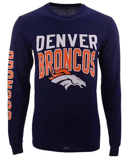 Authentic Nfl Apparel Men S Denver Broncos Zone Read Long Sleeve T