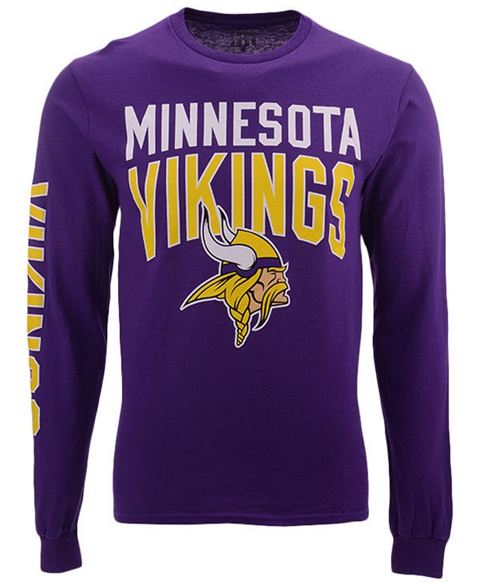 Authentic Nfl Apparel Mens Minnesota Vikings Zone Read Long Sleeve T 