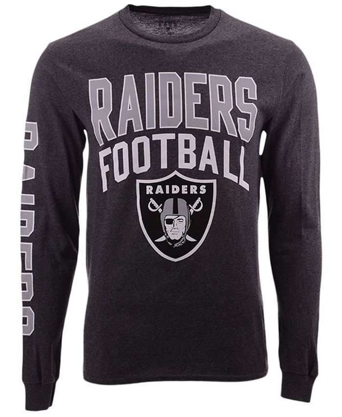 Authentic NFL Apparel Men's Oakland Raiders Zone Read Long Sleeve T