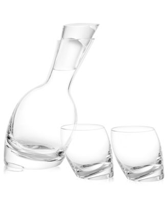 Nambé - "Tilt" Decanter and Double Old Fashioned, Set of 3
