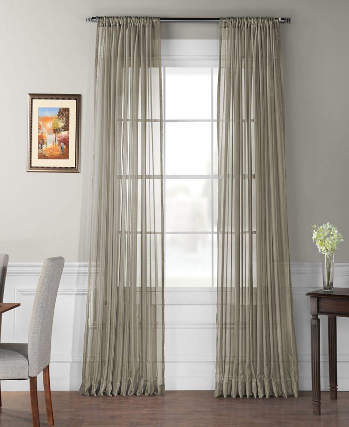 Exclusive Fabrics & Furnishings Voile Extra Wide Sheers - Macy's