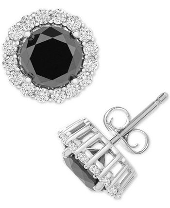 Wrapped in Love - Diamond Halo Stud Earrings (2 ct. t.w.) in 14k White Gold