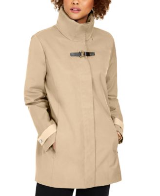 cole haan hooded trench coat