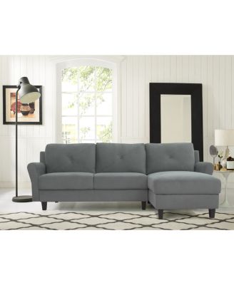 Lifestyle Solutions Harvard 3 Seat Sectional Sofa Upholstered ...